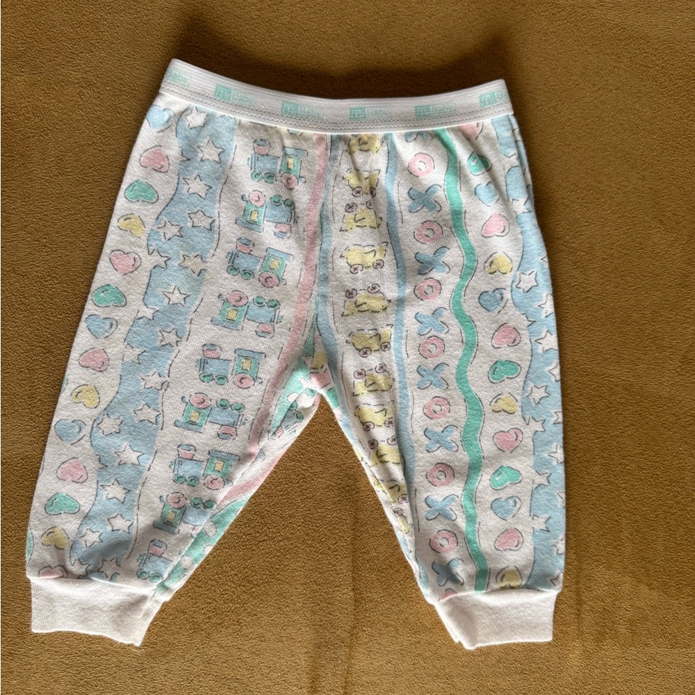 *SOLD* 3-6 Months Vintage Bottoms  Pastel 90’s baby themed patten 100% cotton